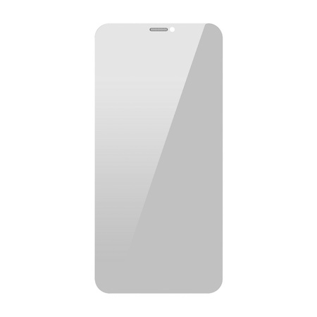 Baseus szkło hartowane do iPhone 11 Pro Max / iPhone XS Max Privacy Anti Spy (prywatyzujące) z osłoną na głośnik + pozycjoner (SGBL061702) (case friendly)