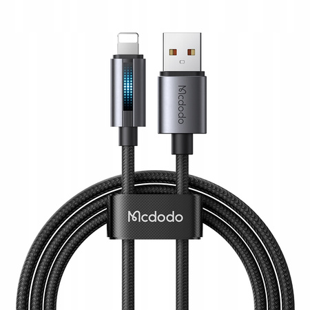 MCDODO ŁADOWARKA KABEL USB LIGHTNING SZYBKIEGO ŁADOWANIA DO IPHONE 1M LED