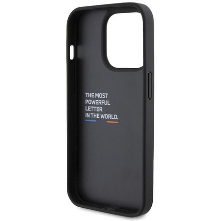Etui BMW Leather Carbon na iPhone 15 Pro - czarne
