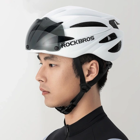 ROCKBROS KASK ROWEROWY Z SZYBKĄ OKULARY ODPINANE Z OCHRONĄ UV UNISEX