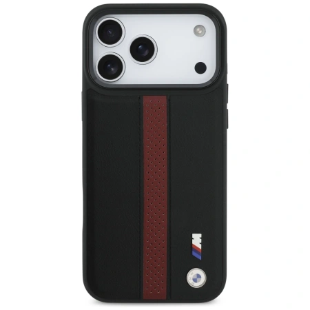 BMW ETUI M PERFORATED STRIPE LOGO DO IPHONE 17 PRO MAX MAGSAFE LUKSUSOWA