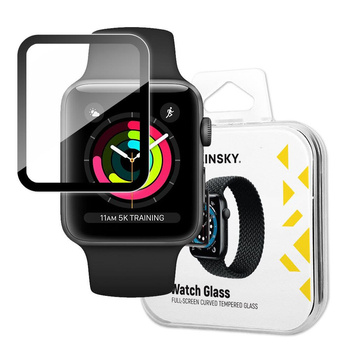 Wozinsky Watch Glass hybrydowe szkło do Apple Watch 3 38mm / Watch 2 38mm / Watch 1 38mm czarny