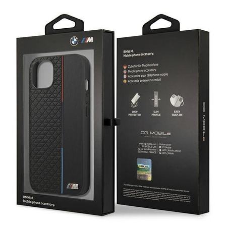 Etui BMW M Collection Triangles BMHCP13MTRTBK na iPhone 13 - czarne