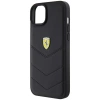 Etui Ferrari Quilted Metal Logo do iPhone 15 Plus - czarne
