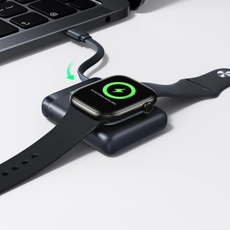 Powerbank Baseus EnerFill FW11 5W do Apple Watch z wbudowanym kablem - czarny
