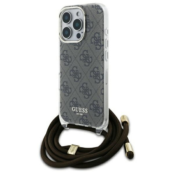 GUESS POKROWIEC HARDCASE CROSSBODY CORD 4G PRINT DO IPHONE 16 PRO MAX 6.9
