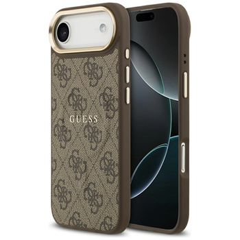 Etui Guess 4G PU Classic Logo MagSafe do iPhone Air brązowy
