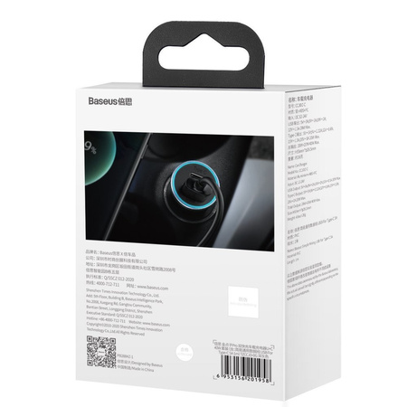 BASEUS ŁADOWARKA USB TYP C 40 W KABEL USB TYP C SZARY