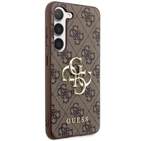 Etui Guess GUHCS23S4GMGBR S23 S911 - brązowe 4G Big Metal Logo