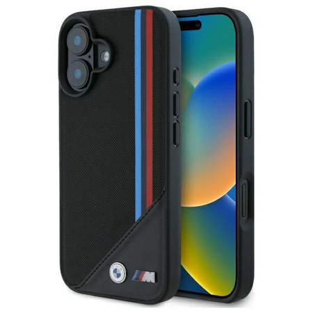 BMW ETUI BMHMP16S23PUTRK DO IPHONE 16 6.1 Z DO MAGSAFE TRICOLOR STRIPES