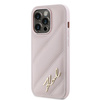 KARL LAGERFELD ETUI DO IPHONE 14 PRO MAX 6,7 DIAGONAL QUILTED SCRIPT RÓŻOWE