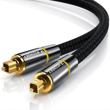 Wozinsky optyczny kabel przewód audio cyfrowy światłowód Toslink SPDIF 2m czarny (WOPT-20)