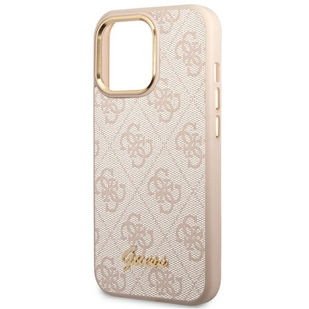 GUESS ETUI DO IPHONE 14 PRO 6,1 HARD CASE Z LOGO VINTAGE GOLD ELEGANCKIE 4G