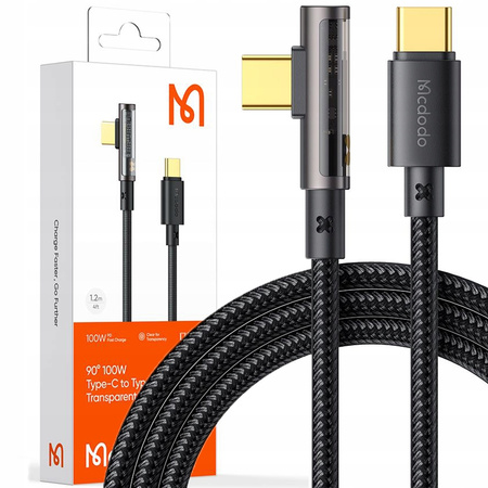  McDodo Kabel Prism, USB-C, kątowy,  szybki, 100W 5A, 1.2M