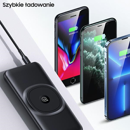 USAMS POWERBANK 10000MAH QC3.0 PD MAGNETYCZNE WIRELESS DO TELEFONÓW ANDROID