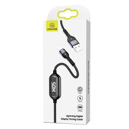USAMS KABEL PLECIONY DO LIGHTNING 1,2M DO IPHONE IPAD 2A LED SZYBKIE