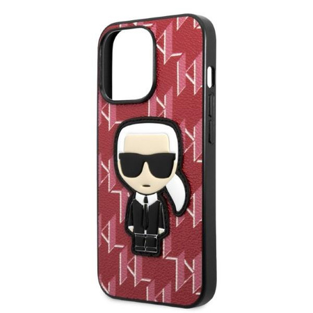 Etui Karl Lagerfeld KLHCP13LPMNIKPI na iPhone 13 Pro / 13 hardcase - czerwone Monogram Ikonik Patch