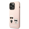 Karl Lagerfeld KLHMP14LSSKCI iPhone 14 Pro 6,1" hardcase jasnoróżowy/light pink Silicone Karl & Choupette Magsafe