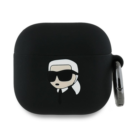 KARL LAGERFELD ETUI DO AIRPODS 4 COVER 3D KARL HEAD KLA4RUNIKK SILIKONOWE