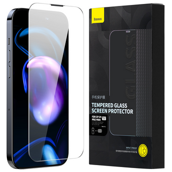 Baseus szkło hartowane do iPhone 14 Pro na cały ekran z osłoną na głośnik 0.3mm + ramka montażowa