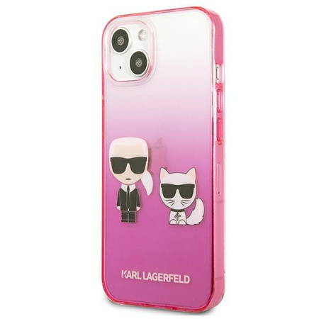 Karl Lagerfeld KLHCP13STGKCP iPhone 13 mini 5,4" hardcase różowy/pink Gradient Ikonik Karl & Choupette