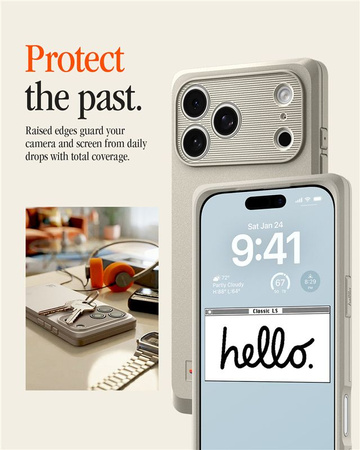 Spigen Classic LS MagSafe, stone - iPhone 17 Pro Max
