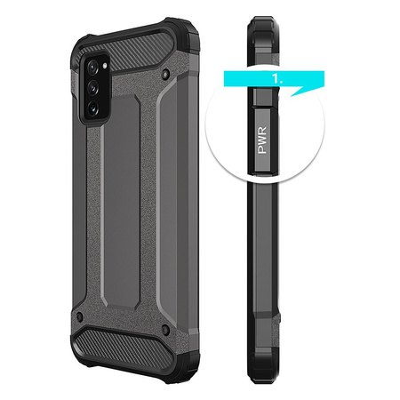 Hybrid Armor pancerne hybrydowe etui pokrowiec Samsung Galaxy A72 4G złoty