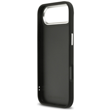 Etui Karl Lagerfeld FW Grained Karl &    Choupette Heads Pins & Logo do iPhone Air czarny