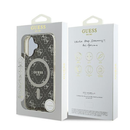 GUESS ETUI HARDCASE IML 4G BACKGROUND DO MAGSAFE DO IPHONE 16 PLUS 6.7