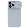 Silikonowe etui Nillkin CamShield Silky Silicone Case do iPhone 15 Pro z osłoną na aparat - szare