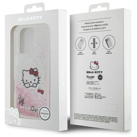 HELLO KITTY ETUI DO IPHONE 16 PRO HARDCASE LIQUID GLITTER SWEET KITTY BOWS