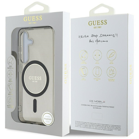 GUESS ETUI GLITTER CIRCLE CLASSIC LOGO DO MAGSAFE DO SAMSUNG GALAXY S25