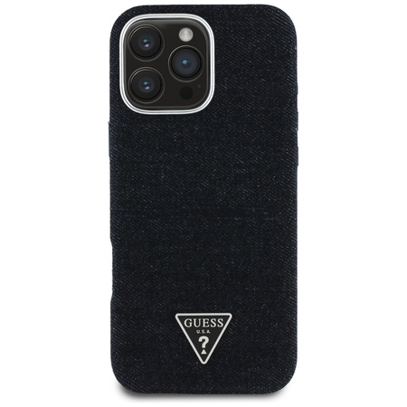 GUESS ETUI DENIM TRIANGLE LOGO DO IPHONE 16 PRO MAX DO MAGSAFE STYLOWA