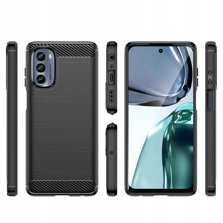 HURTEL CARBON CASE ETUI DO MOTOROLA MOTO G62 5G ELASTYCZNY SILIKONOWY