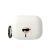 Etui Karl Lagerfeld KLAP2RUNIKH na AirPods Pro 2 cover - białe Silicone Karl Head 3D