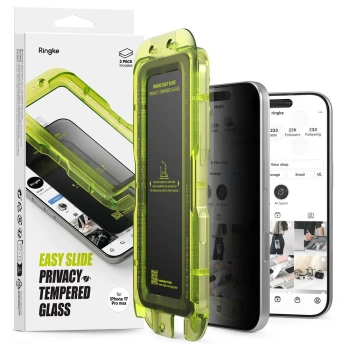 RINGKE SZKŁO PRYWATYZUJĄCE EASY SLIDE 2-PACK DO IPHONE 17 PRO OCHRONA