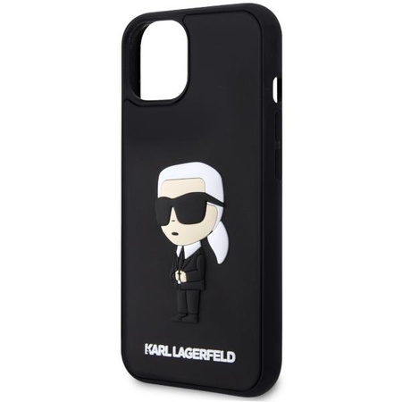 Etui Karl Lagerfeld KLHCP14S3DRKINK na iPhone 14 - czarne Rubber Ikonik 3D