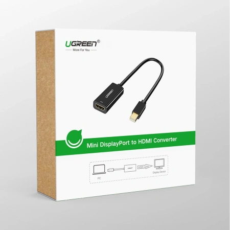 UGREEN ADAPTER MINI DISPLAYPORT HDMI DO MONITORA PC TV 1080P MD112 10460