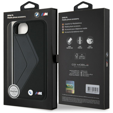 BMW ETUI OVERSIZED STRIPES DO IPHONE 16E DO MAGSAFE WYSOKIEJ JAKOŚCI