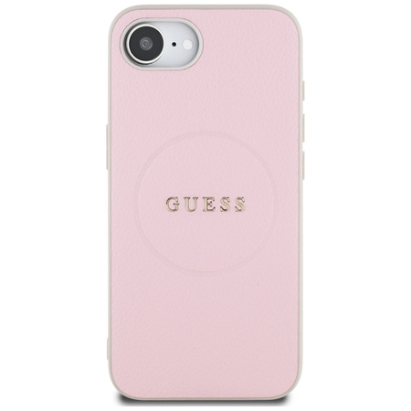 GUESS ETUI GRAINED RING DO MAGSAFE DO IPHONE 16E Z WYTRZYMAŁYM MATERIAŁEM