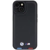 Etui BMW Leather Stamp Tricolor do iPhone 15 - czarne