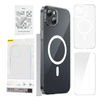BASEUS ETUI POKROWIEC DO IPHONE 13 MAGNETIC CRYSTAL CLEAR ZESTAW CZYSZCZĄCY
