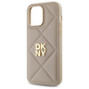 DKNY POKROWIEC DO IPHONE 14 PRO MAX QUILTED STACK LOGO BEŻOWY 6.7 CALA