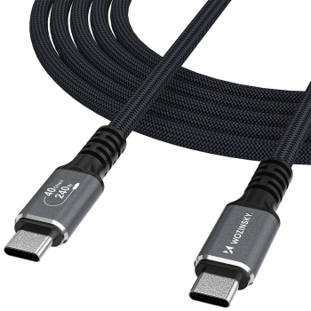 Kabel Wozinsky WPS-UY41S USB-C USB4 40Gb/s 240W 1m 4K - czarny