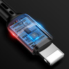 MCDODO KABEL USB LIGHTNING SPIRALNY SPRĘŻYNOWY SZYBKI DO IPHONE 14 LED 2M