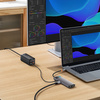 Baseus StarJoy HUB 6w1 USB Typ C - 3x USB / HDMI / RJ45 (1Gbps) / USB Typ C PD szary (WKWG080013)