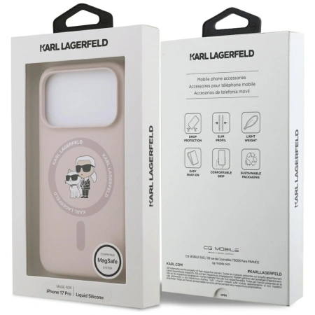 KARL LAGERFELD ETUI SILICONE KARL&CHOUPETTE RING MAGSAFE DO IPHONE 17 PRO