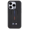 Etui BMW Grip Stand Smooth & Perforated na iPhone 15 Pro Max - czarne
