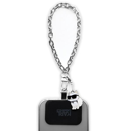 Etui Karl Lagerfeld KLUCHCSKPK Universal Universal Hand Strap Choupette - srebrne