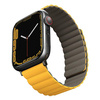 UNIQ pasek Revix Apple Watch Series1/2/3/4/5/6/7/8/9/SE/SE2/Ultra/Ultra 2 42/44/45/49mm. Reversible Magnetic musztardowy-khaki/mustard-khaki
